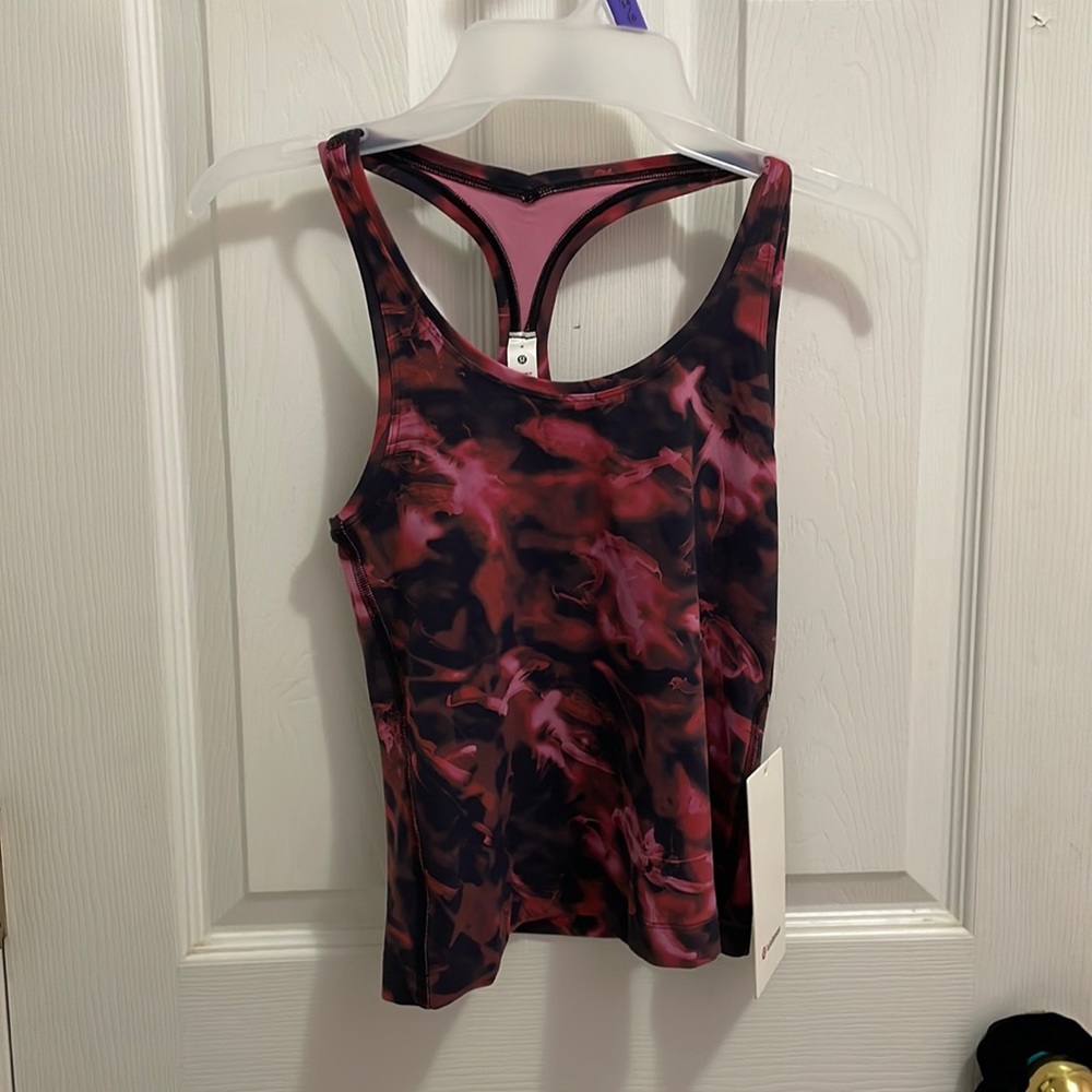NWT!!!! lululemon racerback tank!! tightfitted, nulu fabric, (added lycra fibre)